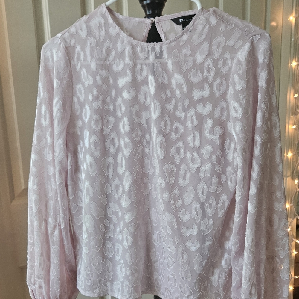 Pink Leopard Print Blouse